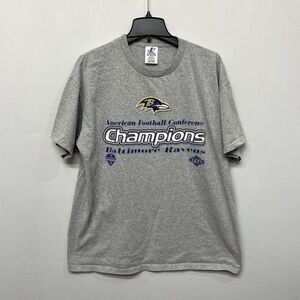 Vintage Baltimore Ravens T-Shirt AFC Champions Super Bowl XXXV Size XL M222 -23